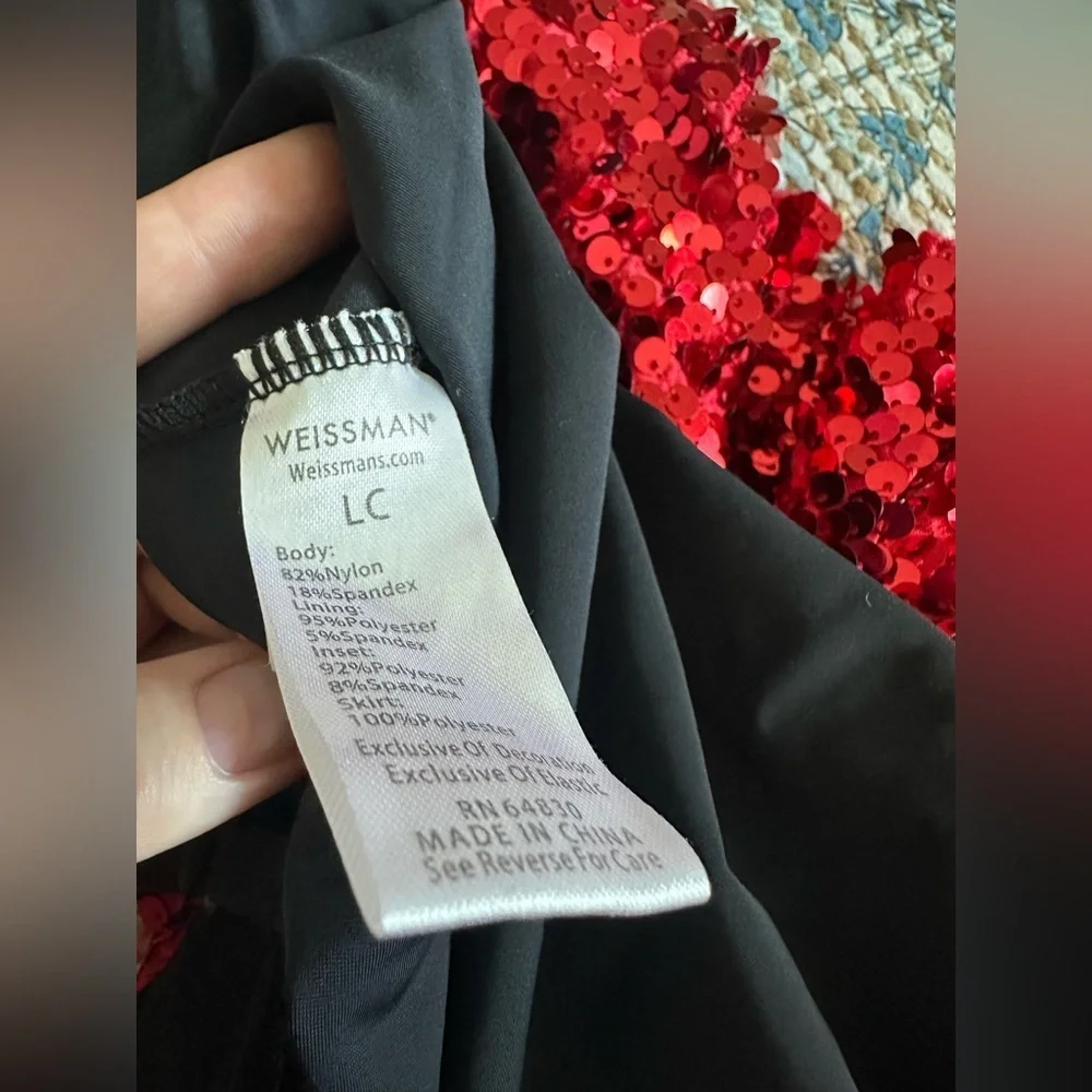 Weissman Black and Red Dance wear size LC